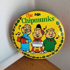 Alvin and the Chipmunks Christmas Vintage Tin Box 1984 Cheinco picture