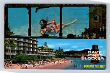 Waikiki HI-Hawaii, Davy Jones Locker, Antique, Vintage c1967 Postcard picture