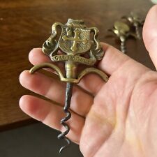 English Brass Reg Corkscrew GLASTONBERRY  With Unreadable Registered Number picture