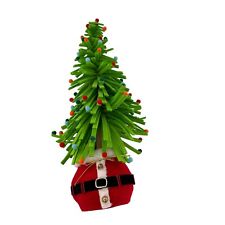 Christmas Tree Block Base 20 Inch Green Felt Grinch Santa Holiday Decor Kitschy picture