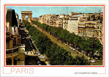 Paris Les Champs Elysees Postcard  5.75x4 Unposted Arc De Triophe France picture