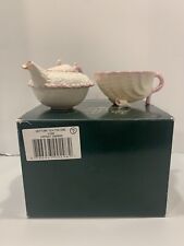 Belleek Sea Shell Teapot & Cup Set Pink Tea For One Neptune #0298 picture