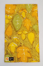 NEW Vintage VERA NEUMANN Yellow Leaves Linen Kitchen Dish Tea Towel Original Tag picture