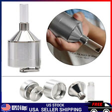 Portable Metal Powder Grinder Hand Mill Funnel Tool with Snuff Glass Bottles NEW picture