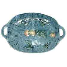 Majolica Blue Glazed Basket Weave, Earthenware Serving Tray 2230 GS Zell picture