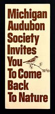 1980s Michigan Audubon Society Invites You Vintage Travel Membership Brochure picture