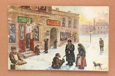 Tsarist Russia Kiev GLOBE postcard 1910 Ukraine types drunkard Tavern. Policeman picture