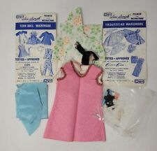 Vintage Sew Simple Orginal Teen Doll Wardrobe Pattern Book Cut Fabric Metal Snap picture
