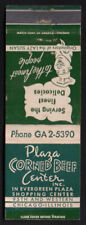 PLAZA CORNED BEEF CENTER - Chicago, Illinois - 1950s(?) Vintage Matchbook Cover picture