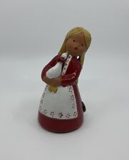 Vintage 1960s Jullar Levante Earthenware Pottery Goose Girl In Red Singing #132 picture