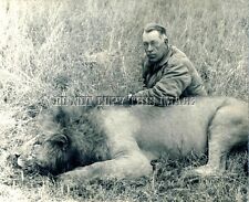 ANTIQUE AFRICAN LION HUNTING REPRINT 8X10 PHOTOGRAPH JACK O'CONNOR picture