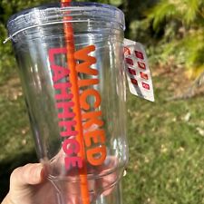 Dunkin Donuts Wicked Lahhhge Tumbler Orange / Pink 40oz 2024 picture