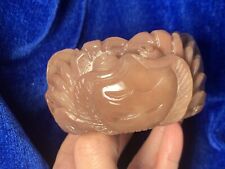60.2mm/Natural Mongolian Jade Bangle/ She TeiCui Jade/ Fine Hand Carved Crab picture