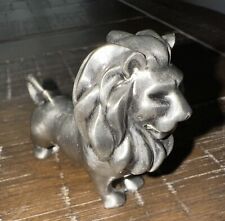 Solid Pewter Lion Figurine Vintage 2002 Paperweight picture