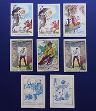 French Trade Cards - lot of 8 paper VG picture