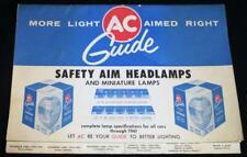 AC HEADLAMPS AUTOMOTIVE HEADLIGHTS CHART FOR CARS TRUCKS BUSSES 1961 VINTAGE picture