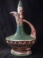 James B Beam Distilling Decanter - Genuine Regal China - Green & Gold - 1967. picture
