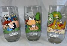 Vintage McDonald's Peanuts Camp Snoopy Collection Glasses Set of 3 picture