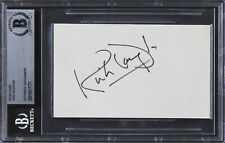 Kirk Douglas Spartacus Authentic Signed 3x5 Index Card Autographed BAS Slabbed 1 picture