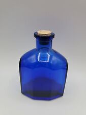 Cobalt Blue Bottle Mind Art Studio Inc. Medicine Vintage 8 Sided Glass Bottle picture