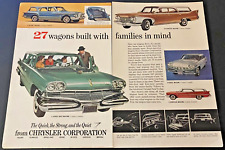 1960 Chrysler Corporation Wagons - Vintage Print Ad - Imperial Dodge Plymouth picture