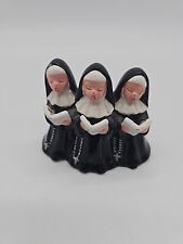 Vintage Three Singing Nuns  Mini Figurine/Statue Dept 56 Snow Village picture