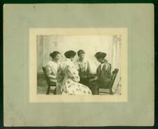 S15, 516-03, 1890s, Cabinet Card, Group of Ladies Playing a Game of Crokinole picture