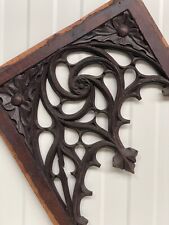 A Stunning  Gothic Revival TRACERY Carving in wood (2) picture