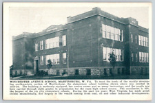 Antique Postcard~ Winchester Avenue School~ Martinsburg, West Virginia picture