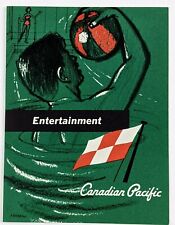 1964 Canadian Pacific Steamship SS Empress of England Daily Entertainment Card 1 picture