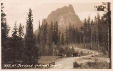At Johnson Canyon, Banff, Alberta, Canada, Early Real Photo Postcard, Unused picture