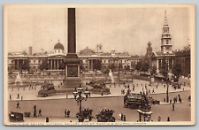 Postcard London England Trafalgar Square National Gallery and St. Martins Church picture