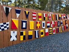 Set of 40 Nautical Signal Code Flags - High Quality, Hand Sewn, Double Sided  picture