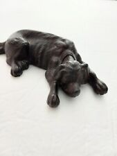  Antique Victorian Dog Cast Iron Spaniel Retriever Lab Sculpture Figurine  picture