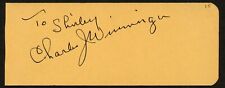 Charles J Winninger d1969 signed 2x5 cut autograph Actor Maxwell House Show Boat picture