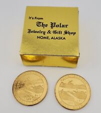 Vintage Nome Alaska Gold Rush Tokens 40mm Numbered With Box picture
