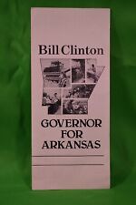 Vintage Bill Clinton For Governor Arkansas Flyer Brochure,Hillary,Chelsea Photo picture