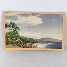 Longshaw Postcard 1204 Along The Coast Highway In California Channel Drive Linen picture