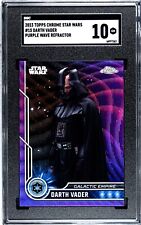2023 Topps Chrome Star Wars Darth Vader Purple Wave Refractor #15 SGC 10 picture