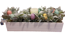 Kirkland's Easter Collection Easter Eggs Lambs Ear Centerpiece NOS (1 candle) picture
