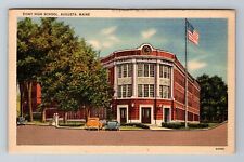 Augusta ME-Maine, Cony High School, Antique Vintage Souvenir Postcard picture