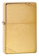 Zippo Vintage Brushed Brass, 1937 Replica Lighter,  240, New In Box picture
