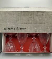 VINTAGE CRISTAL D'ARQUES DURAND LONGHAMP LEAD.4 CRYSTAL WINE GLASSES  picture