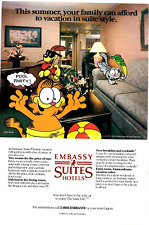 1987 Print Ad  Embassy Suites Hotels Jim Davis Cartoon Garfield Odie Family picture