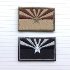 2PCS ARIZONA Flag ARIZONA STATE FLAG US Tactical Embroidered Hook & Loop Patch picture