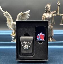 ZIPPO NEON ACE FOUR OF A KIND GIFT SET WITH LEATHER HOLSTER 2005 picture