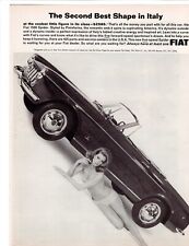 Vintage 1965 FIAT 1500 Spider Sports Car Magazine Print Ad ~ Sexy Bikini Girl picture