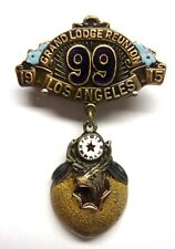 Nice 1915 BPOE ELKS GRAND LODGE REUNION Los Angeles Lodge No. 99 Brass Pin picture