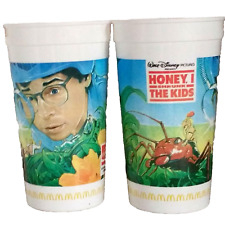 Vtg 1988 McDonald's Honey I Shrunk The Kids Set of 2 Collectible Plastic Cups picture