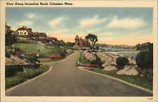 Cohasset Massachusetts MA Jerusalem Rd c1940s Linen Postcard picture